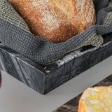 MARBLE tray in black / grey, large, Mette Ditmer