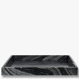 MARBLE tray in black / grey, large, Mette Ditmer