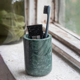 MARBLE toothbrush holder in dark forest, Mette Ditmer