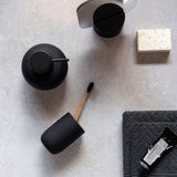 LOTUS toothbrush holder in black, Mette Ditmer