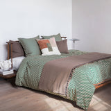 MINI bed set in pine green / tan, Mette Ditmer