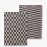MINI-MAX tea towel in brown, 2-pack, Mette Ditmer