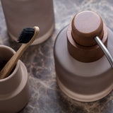 MODEST low dispenser in walnut, Mette Ditmer