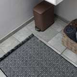 MOROCCO bath mat in black and white cotton, Mette Ditmer