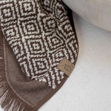 MOROCCO towel in chocolate / off-white, Mette Ditmer