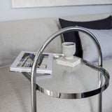 MOVES side table in chrome, Mette Ditmer