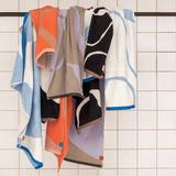 NOVA ARTE towel in black / off-white, Mette Ditmer