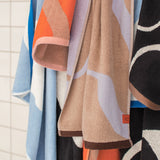 NOVA ARTE towel in black / off-white, Mette Ditmer