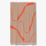 NOVA ARTE shower curtain in latte / orange, Mette Ditmer