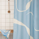 NOVA ARTE shower curtain in light blue / off-white, Mette Ditmer