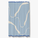 NOVA ARTE shower curtain in light blue / off-white, Mette Ditmer