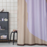 NOVA ARTE shower curtain in sand / lilac, Mette Ditmer