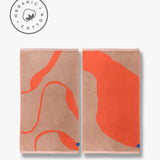 NOVA ARTE towel in latte / orange, Mette Ditmer