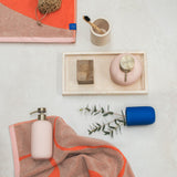 NOVA ARTE towel in latte / orange, Mette Ditmer