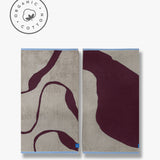 NOVA ARTE towel in wine / sand, Mette Ditmer
