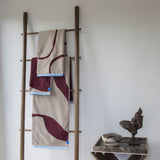 NOVA ARTE towel in wine / sand, Mette Ditmer