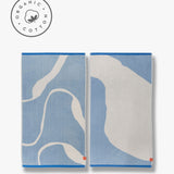 NOVA ARTE towel in light blue / off-white, Mette Ditmer