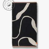 NOVA ARTE towel in black / off-white, Mette Ditmer