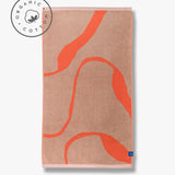 NOVA ARTE towel in latte / orange, Mette Ditmer