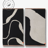 NOVA ARTE towel in black / off-white, Mette Ditmer