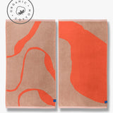 NOVA ARTE towel in latte / orange, Mette Ditmer