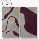 NOVA ARTE towel in wine / sand, Mette Ditmer