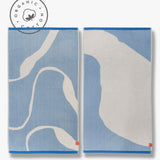 NOVA ARTE towel in light blue / off-white, Mette Ditmer