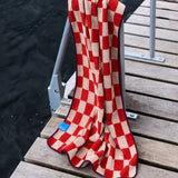 RETRO beach towel in dark orange, Mette Ditmer