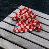 RETRO beach towel in dark orange, Mette Ditmer