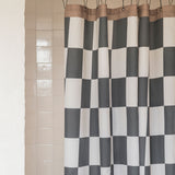 RETRO shower curtain in dark grey, Mette Ditmer