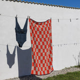 RETRO towel in dark orange, Mette Ditmer