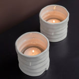 RIBBON tealight holders in off-white, 2-pack, Mette Ditmer