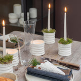 RIBBON tealight holders in off-white, 2-pack, Mette Ditmer