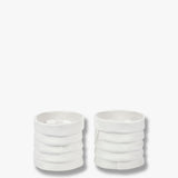 RIBBON tealight holders in off-white, 2-pack, Mette Ditmer