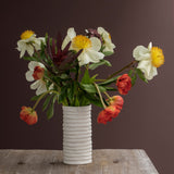 RIBBON vase in off-white, large, Mette Ditmer