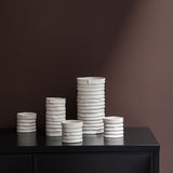 RIBBON tealight holders in off-white, 2-pack, Mette Ditmer