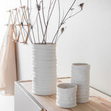 RIBBON vase in off-white, small, Mette Ditmer