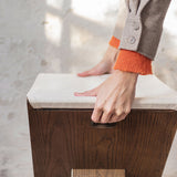 ROOTS folding stool in dark oiled, Mette Ditmer