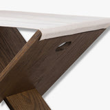 ROOTS folding stool in dark oiled, Mette Ditmer