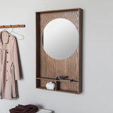 SHOW-ME mirror shelf in dark oiled, large, Mette Ditmer