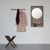 SHOW-ME mirror shelf in dark oiled, large, Mette Ditmer