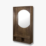 SHOW-ME mirror shelf in dark oiled, large, Mette Ditmer
