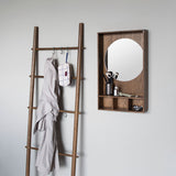 SHOW-ME mirror shelf in dark oiled, small, Mette Ditmer