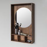 SHOW-ME mirror shelf in dark oiled, small, Mette Ditmer