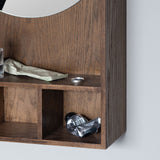 SHOW-ME mirror shelf in dark oiled, small, Mette Ditmer