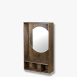 SHOW-ME mirror shelf in dark oiled, small, Mette Ditmer