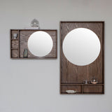 SHOW-ME mirror shelf in dark oiled, large, Mette Ditmer