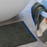 SOFT bath mat in dark olive / light blue, Mette Ditmer