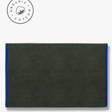 SOFT bath mat in dark olive / light blue, Mette Ditmer
