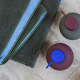 SOFT towel in dark olive / light blue, Mette Ditmer